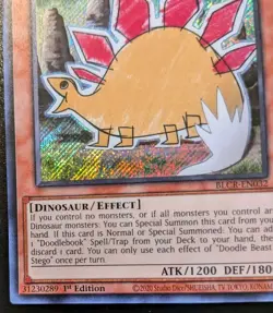 Doodle Beast - Stego BLCR-EN032 1st Edition Secret Rare Crystal Revenge Yu-Gi-Oh - Image 4