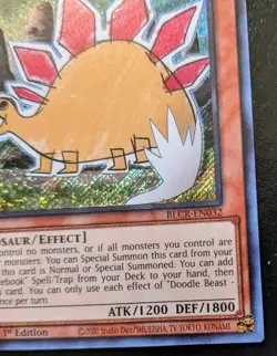 Doodle Beast - Stego BLCR-EN032 1st Edition Secret Rare Crystal Revenge Yu-Gi-Oh - Image 5
