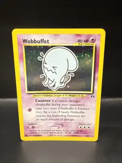 Pokemon TCG Wobbuffet Neo Discovery Holo Card 16/75 Unlimited Rare - Image 1