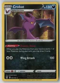 Crobat 91/163 Pokemon Battle Styles Rare Near Mint Holo Card (NM) 3 - Image 1