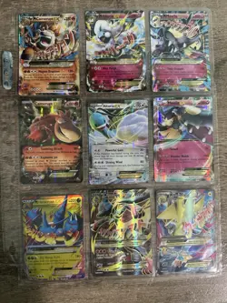 Pokemon TCG MEGA EX And EX Cards Set Of 9 In Binder Sleeve - Image 1