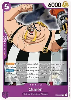 Queen ST04-005 One Piece Starter Deck: Animal Kingdom Pirates One Piece CCG - Image 1