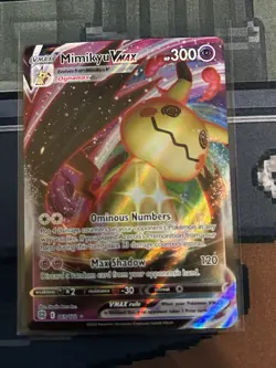 Pokemon TCG Mimikyu VMAX Holo Ultra Rare Card 069/172 Brilliant Stars - Image 1