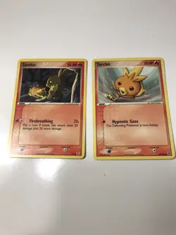 2 X Torchic 69/106 -7/10 Ex Emerald Common Pokemon CARD TCG 2005 Nintendo NM - Image 1