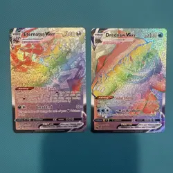 Pokemon Card Secret Rainbow Rare LOT Eternatus Drednaw VMAX 192/189 075/073 NM - Image 1