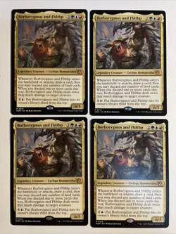 4x Mtg March Of The Machine Borborygmos And Fblthp NM/M Magic The Gathering - Image 1