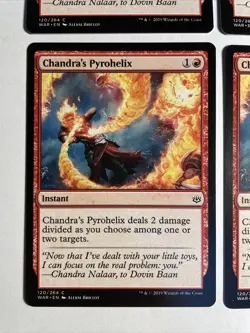 4x Mtg War Of The Sparks Chandra’s Pyrohelix NM Magic The Gathering - Image 2