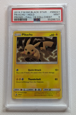 Pokemon Pikachu SM227 Promo 2019 Collector’s Chest - PSA 9 - Image 1