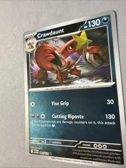 Pokemon TCG * Mega Evolution * 85/132 Crawdaunt REVERSE HOLO UNCOMMON * FRESH PK - Image 2
