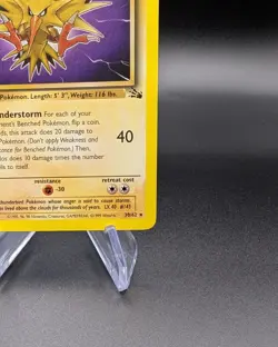 Zapdos 30/62 - Fossil Regular - Vintage Pokemon TCG WOTC - LP - Image 5