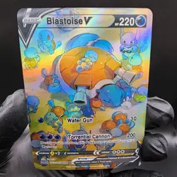 Pokemon Blastoise Custom Made Fan Art Holo With Texture - Image 1