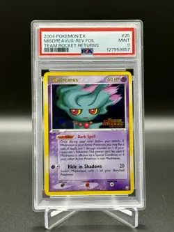 Pokemon TCG Misdreavus Team Rocket’s Returns Reverse Holo PSA 9 Mint Free Ship - Image 1