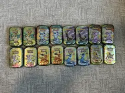 UNSEALED Prismatic Evolutions Mini Tins (No Packs!) TWO Complete Sets w/ Coins! - Image 1