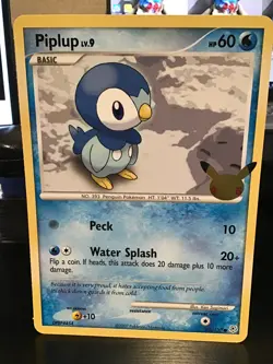 Piplup 93/130 Common Jumbo Pokemon First Partner Pack - Image 1