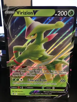 Virizion V SWSH295 Pokemon Black Star Promo Jumbo - Image 1