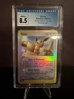 Eevee ?? EX Sandstorm 63/100 ?? CGC NM/Mint+ 8.5 Reverse Holo ?? Pokemon TCG - Image 1