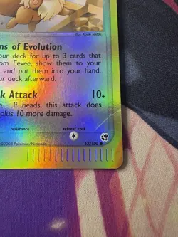 2003 Pokemon EX Sandstorm Reverse Holo Eevee 63/100 - Image 2