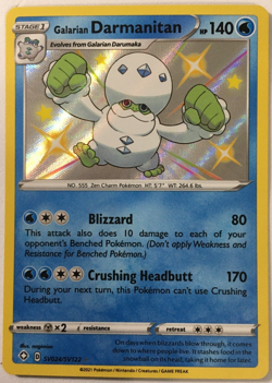 POKEMON GALARIAN DARMANITAN SV024/SV122 SHINING FATES SHINY VAULT RARE HOLO NM - Image 1