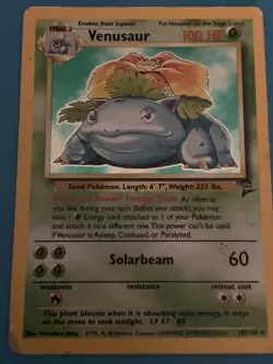 Pokemon TCG Venusaur Base Set Holo Unlimited Rare - Image 1