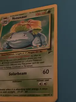Pokemon TCG Venusaur Base Set Holo Unlimited Rare - Image 2