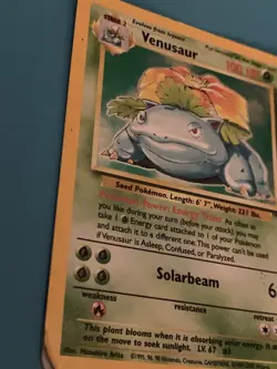 Pokemon TCG Venusaur Base Set Holo Unlimited Rare - Image 3