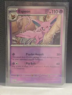 Scarlet And Violet Prismatic Evolutions Espeon Pokeball Card. - Image 1