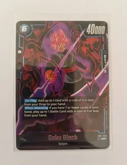 DBS Dragon Ball Fusion World FB01-039 Goku Black SR Trading Card - Image 1