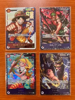 4 Set One Piece Card game Luffy ST10-006,Zoro,Hibari Flagship Battle Asia SEALED - Image 1