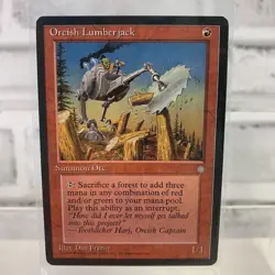 1995 Magic The Gathering: Ice Age Orcish Lumberjack - Image 1
