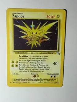 Pokemon Karte - Zapdos (15/62) Fossil Set - Holo / Deutsch - Nearmint - Vintage - Image 1