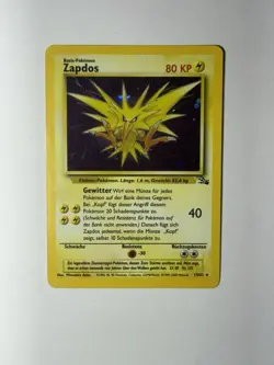Pokemon Karte - Zapdos (15/62) Fossil Set - Holo / Deutsch - Nearmint - Vintage - Image 2