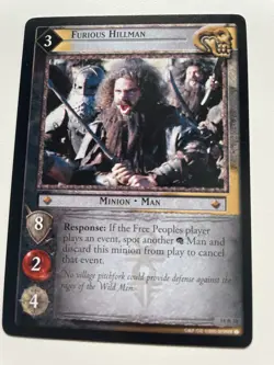 Lord of the Rings TCG LOTR Furious Hillman 14R10 Weta card Decipher Middle-Earth - Image 1