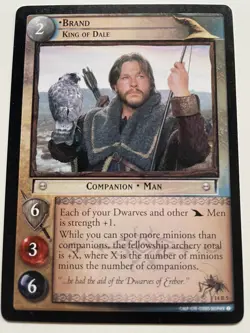 Lord of the Rings TCG LOTR Brand, King of Dale 14R5 Weta card Decipher - Image 1