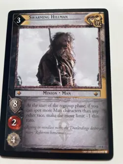 Lord of the Rings TCG LOTR Swarming Hillman 14R11 Weta card Decipher LP - Image 1