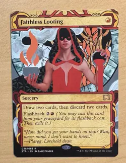 MTG Faithless Looting Card, Strixhaven - Image 1