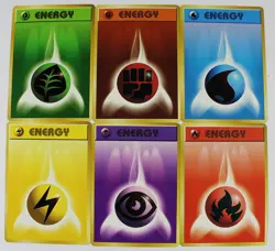 (6) - 1996 Original Japanese Pokemon Base Set Basic ENERGY Cards Pocket Monsters - Image 1