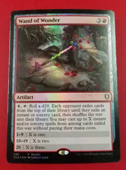 1x Wand of Wonder (LP) | FOIL Promo | Battle for Baldur's Gate | MTG Magic Cards - Image 1