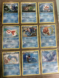 Pokemon Water and Ice Type Trading Card Game 9 Cards - Image 1
