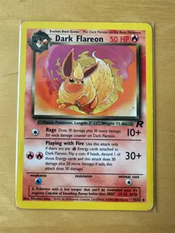 Dark Flareon 35/82 Pokemon Team Rocket Set Uncommon Card Excellent Condition - Image 1
