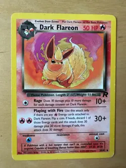 Dark Flareon 35/82 Pokemon Team Rocket Set Uncommon Card Excellent Condition - Image 2