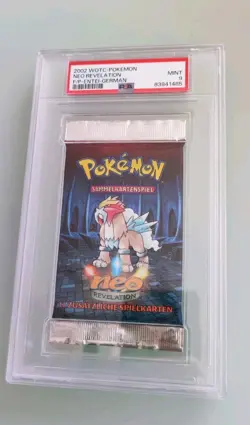 Pokemon Neo Revelation Entei Booster Pack Deutsch PSA 9 - Image 1