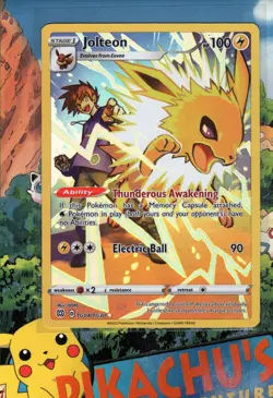 Pokemon TCG Jolteon TG04/TG30 Swsh09: Brilliant Stars Trainer Gallery Holo LP - Image 1