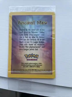 Sealed Ancient Mew Holofoil Promo Card Pokemon the Movie 2000 - Image 1