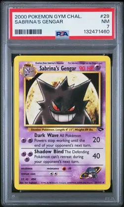 2000 POKEMON GYM CHALLENGE #29 SABRINA'S GENGAR PSA 7 - Image 1