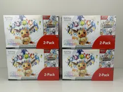 x4 Pokemon TCG Prismatic Evolutions Costco ETB with Booster Bundle New Sealed - Image 1