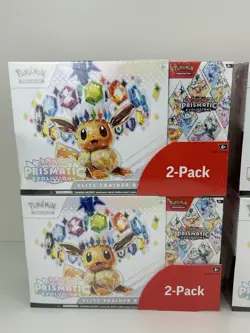 x4 Pokemon TCG Prismatic Evolutions Costco ETB with Booster Bundle New Sealed - Image 2