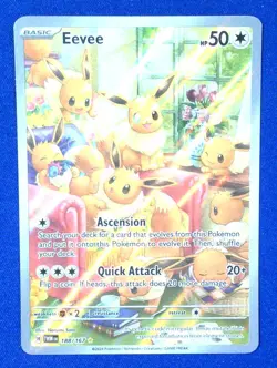 Pokemon Scarlet and Violet Twilight Masquerade Eevee Illistration Rare 188/167 - Image 1