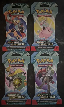 Pokemon TCG: Journey Together Sleeved Blister Packs X 4 (Art Set) - Image 1