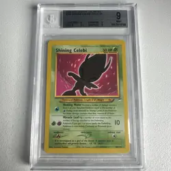 Shining Celebi Holo Secret Rare 106/105 Beckett 9 Neo Destiny WOTC Pokemon - Image 1