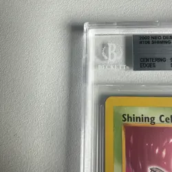 Shining Celebi Holo Secret Rare 106/105 Beckett 9 Neo Destiny WOTC Pokemon - Image 3